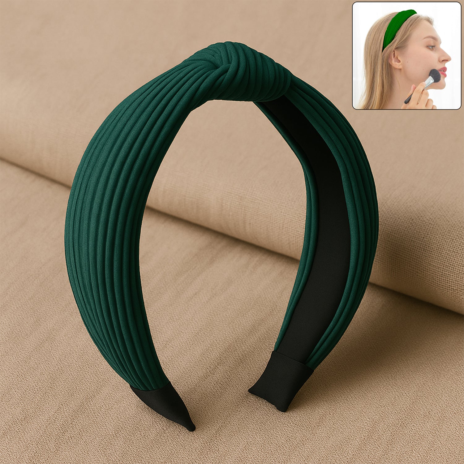 Womens Ribbed Texture Knot Design Hairband (1 Pc  Mix Design) Womens Ribbed Texture Knot Design Hairband (1 Pc  Mix Design)